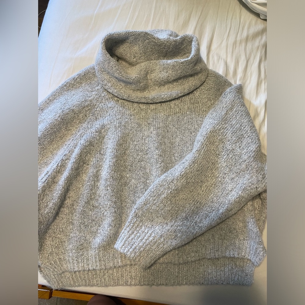 Grey turtle neck sweater